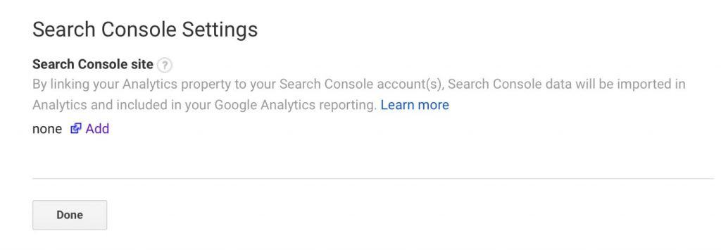 Add Google Search Console Data in Google Analytics
