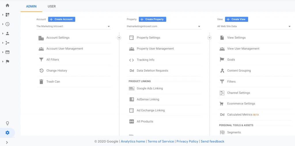 Google Analytics Settings