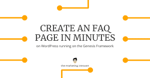 how to create an FAQ page in Genesis Framework Theme using the Genesis Simple FAQ Plugin